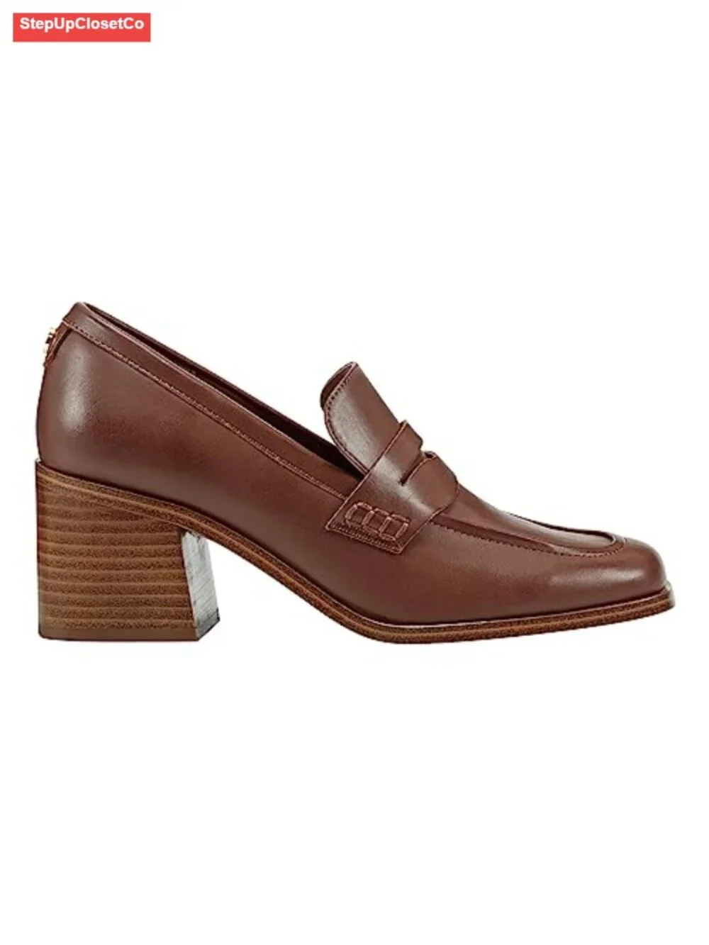 Marc Fisher Women's Mocc-On Loafers Square Toe Low Block Heel